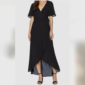 NWT Show Me Your Mumu Sz S Marianne/Sophia Wrap Maxi Dress in Black